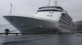 The cruise ship the Silver Shadow. (Photo by Maggie Wall / KMXT)