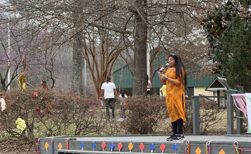 Aarvi Shah recited an original poem for the occasion.