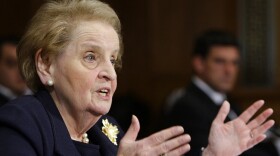 FILE - Former Secretary of State Madeleine Albright testifies on Capitol Hill in Washington, on Oct. 22, 2009 before the Senate Foreign Relations Committee hearing on NATO. Albright has died of cancer, her family said Wednesday, March 23, 2022.