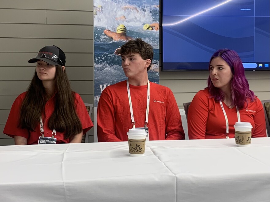 UCT students from left to right: junior Taylor Landers, senior Julian Christopher, junior Emma Longfield