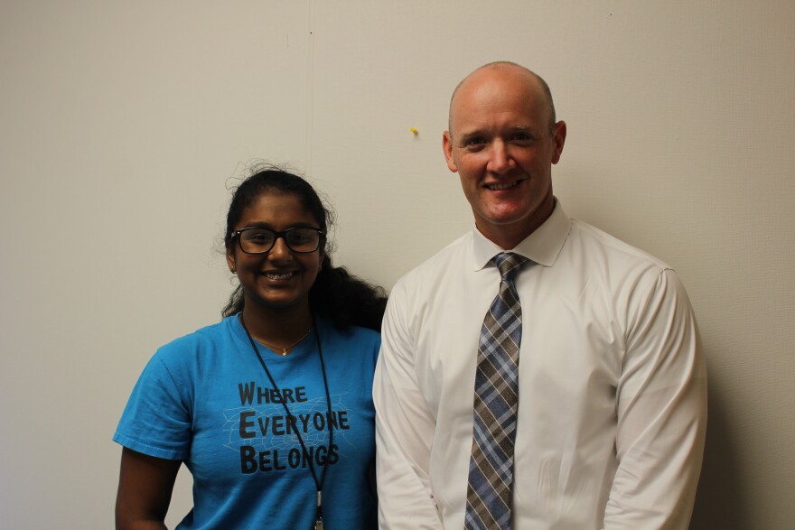 Chandana Poola and Justin Knoedler standing together