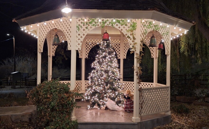 Even the outside of The Bishops' House has been decorated with bright lights.