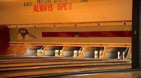 Photographs weren't allowed on set, but filmmakers shared a picture of Boutwell's dressed up as "Nash Lanes."