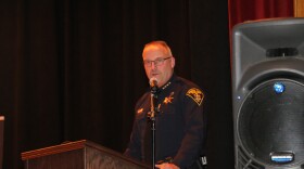 Sheriff Todd Baxter discusses his plans for Monroe County at his swearing-in ceremony.