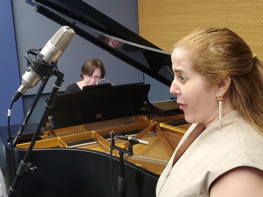 Jacquelyn Matava, mezzo-soprano, sings "At the River" with pianist Carolyn True.