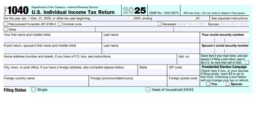 1040 tax form