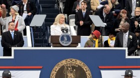 Governor Abigail Spanberger speaks at her inauguration.