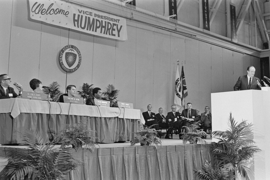 Hubert Humphrey visit to Kent State University