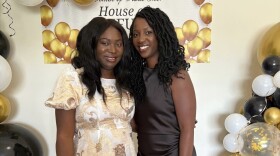 Women of Value founder and executive director Ruth Yeboah and program manager Margaret McComiskey celebrate the House of Refuge opening.