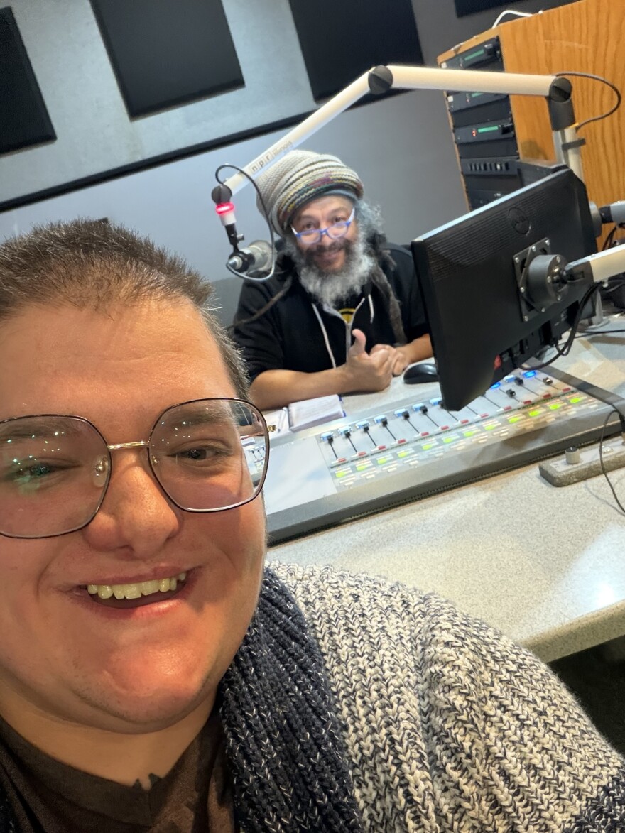 Rex Wyatt (left) is in the NPR Illinois studios with Jeff Williams of NPR Illinois and Community Voices