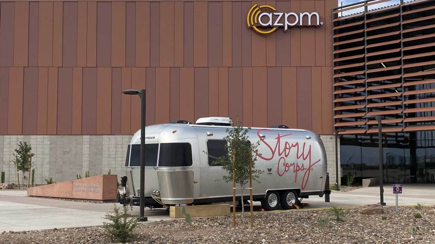 StoryCorps airstream baker center AZPM sign