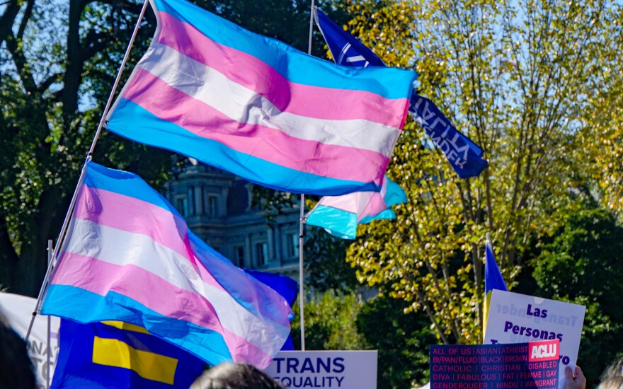 A rally for trans rights