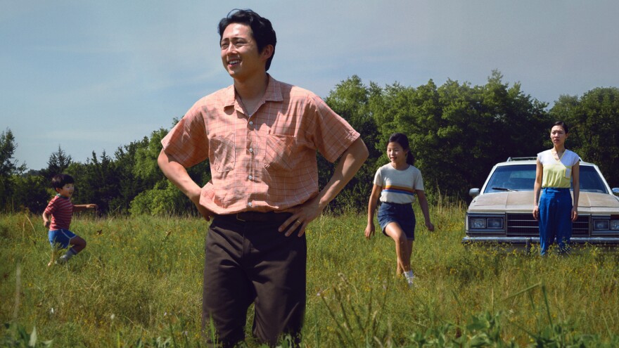 Jacob (Steven Yeun) moves his family from California to farm in rural Arkansas in <em>Minari</em>.