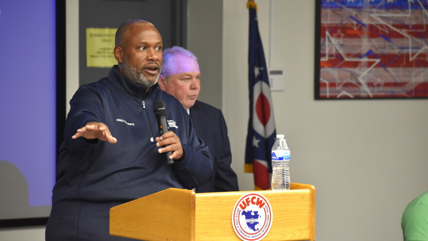 Franklin County Board of Elections Director Antone White speaks at a Franklin County Democratic Party meeting on September 22, 2026.