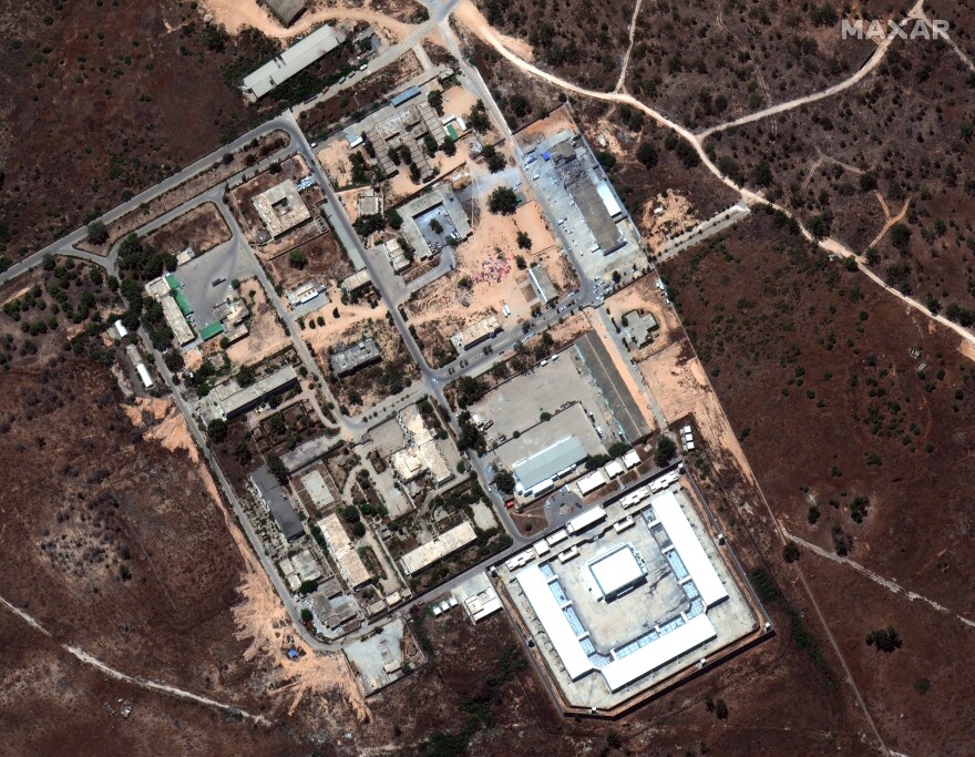 Satellite imagery of the Tajoura Detention Center after it was hit by airstrikes in Libya.