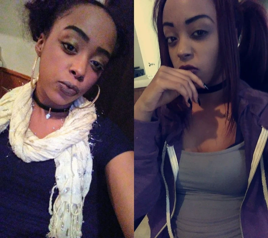 A two picture collage of a woman.