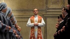 This image released by HBO shows Jude Law from the HBO series, "The Young Pope." (HBO via AP)