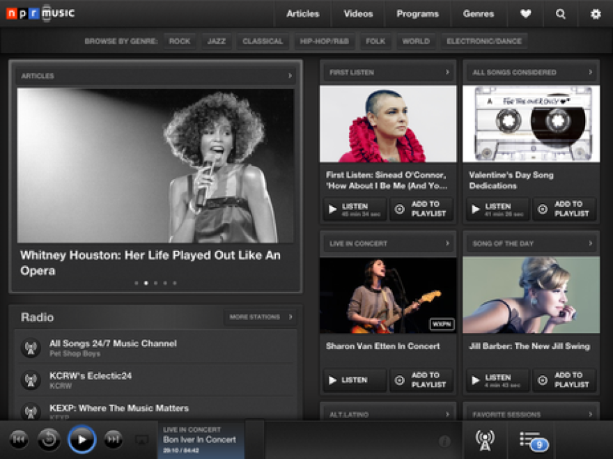 NPR music for iPad