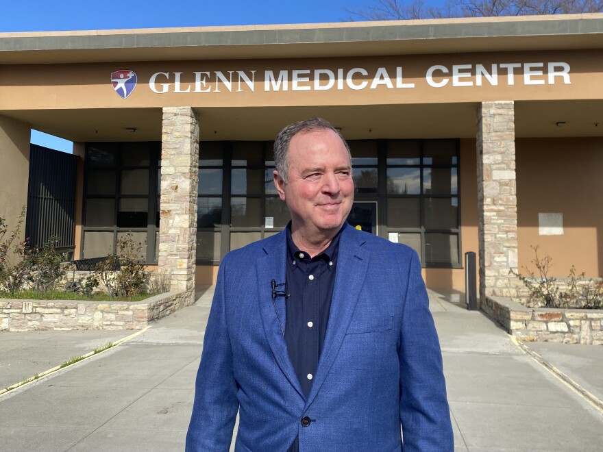 U.S. Senator Adam Schiff, D-Calif., at Glenn Medical Center on Thursday, Jan. 22, 2026 in Willows.