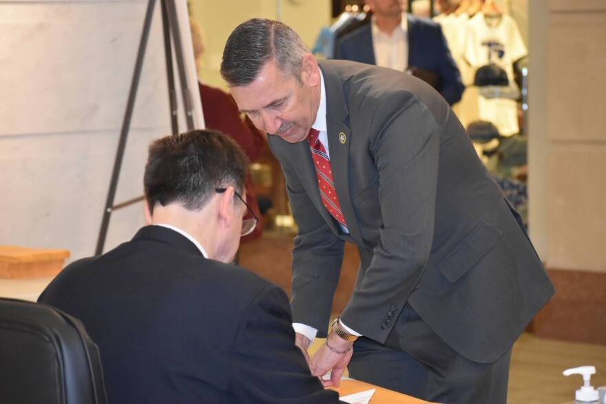 Tulsa County District Attorney Steve Kunzweiler files for office at the Capitol in Oklahoma City on Wednesday, April 1, 2026. (Paul Monies/Oklahoma Watch)