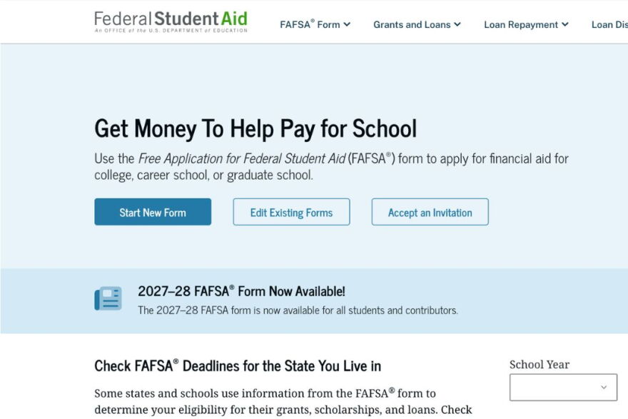 Free Application for Federal Student Aid application