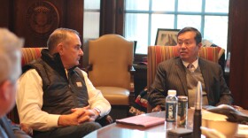 UM System President Mun Choi meets with Governor Mike Kehoe to discuss crime in Columbia. Mayor Barbara Buffaloe said city leaders were not invited to this meeting.