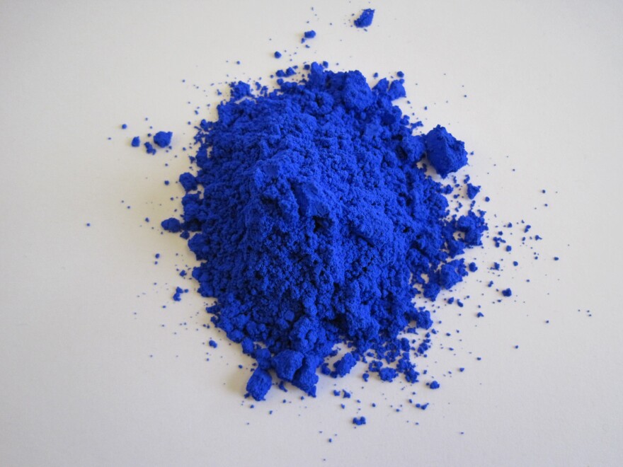 Blue pigment discovered at Mas Subramanian's lab at Oregon State University.