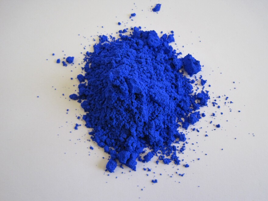 Blue pigment discovered at Mas Subramanian's lab at Oregon State University.