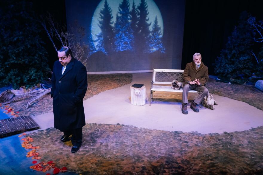 Kevin Inarelli (L) and Peter Ambrose (R) star in "A Walk in the Woods," a Magic Circle Players production in Montrose.