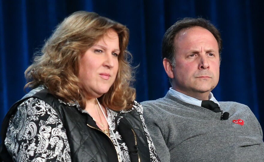Executive Producer Carol-Lynn Parente and actor Joey Mazzarino attend the PBS panel during the Winter Television Critics Association tour in 2014.