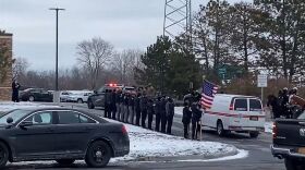 There were two processions on Thursday as the bodies of the three National Guard soldiers who died in Wednesday's helicopter crash were taken from Mendon to the Medical Examiner's office in Brighton.