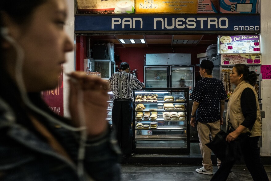 Easy access to rich foods, such as those sold at this bakery in a Mexico City Metro station, contributes to Mexico's high rates of obesity and diabetes.