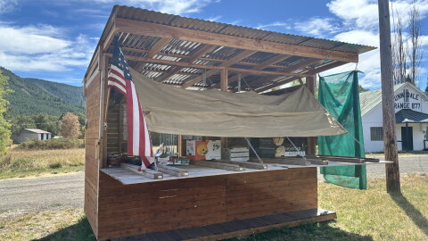 The farmstand, located at 5040 State Highway 38 Drain, Ore, Aug. 26, 2026.
