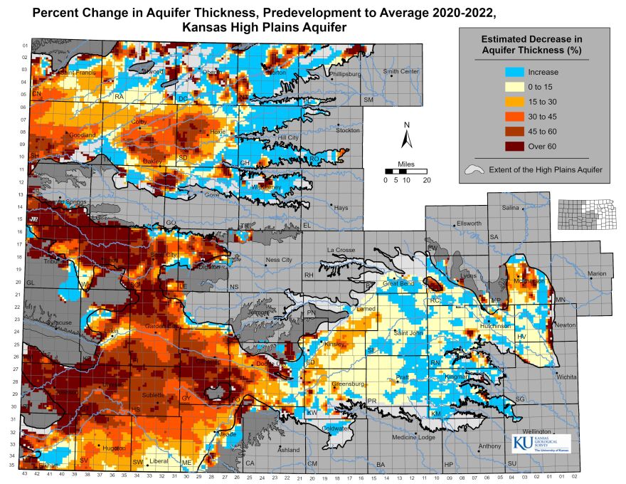 Map of aquifer declines