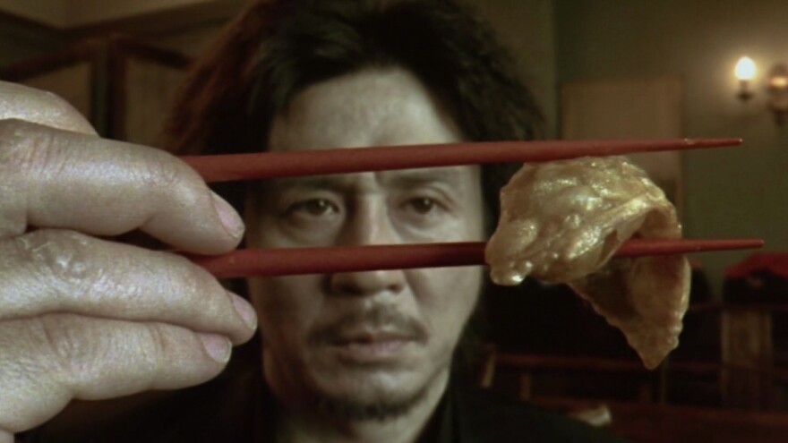 Film still of Choi Min-sik as Oh Dae-su in Oldboy (2003).