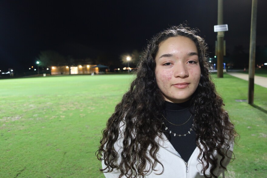 High school senior Auxmary Valdez, 17, worries that if HB 49 passes she might have to work more hours and cut back on school activities. "It's education or money," she said.