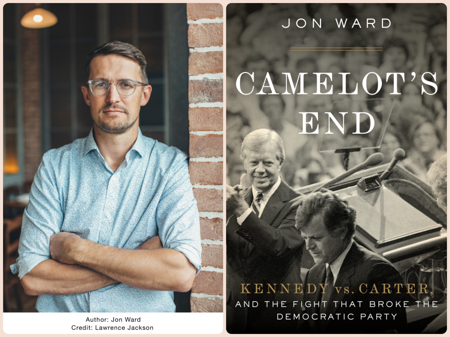 Jon Ward and Book cover for "Camelot's End"