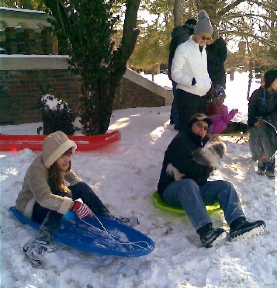 Tulsans play in the snow
