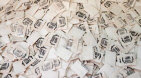 Glassine pouches of confirmed fentanyl are displayed at the Drug Enforcement Administration Northeast Regional Laboratory Oct. 8, 2019 in New York (Don Emmert/AFP via Getty Images)