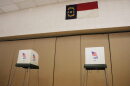 Voting booths.