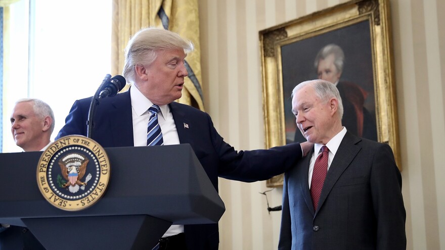 Jeff Sessions is sworn is as attorney general on Feb. 9. There are questions now about the Justice Department's independence.