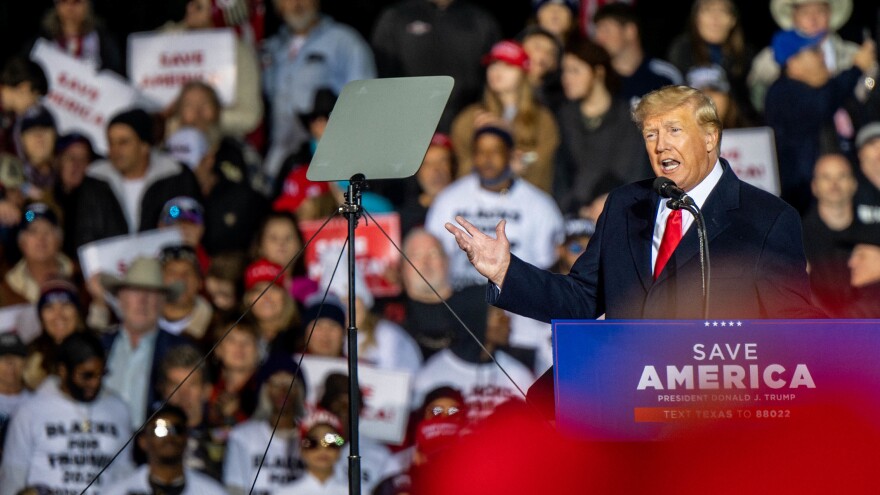 Former President Donald Trump expressed his thoughts on the Russian presence in eastern Ukraine: Vladimir Putin is a genius and Joe Biden was not really elected.