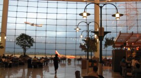 A view from inside Sea-Tac airport.