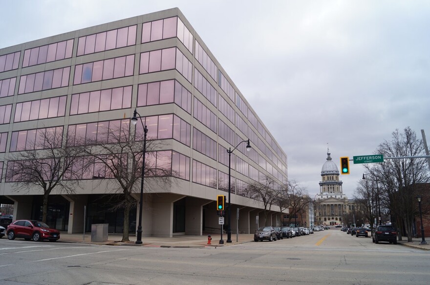 The Illinois State Board of Education’s headquarters is pictured in Springfield. 