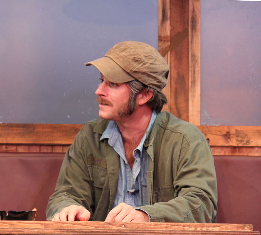 Alex Dagg plays Robert Shaw (Quint) in 'The Shark Is Broken.'