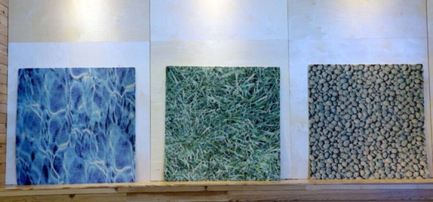 Carpet squares from SGF that are for sale to benefit the Springfield Regional Arts Council.