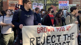 Brown University protesters held a rally Thursday, October 9, to demand the university reject the latest list of demands from the Trump White House.