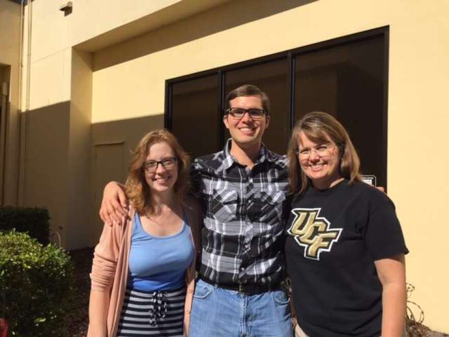 From left to right: speech language pathologist Arianna Morgart, stroke surviver Wade Cole and Stephanie Cole, Wade's mother.
