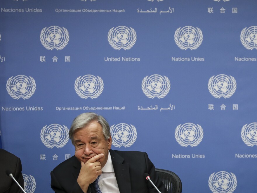 United Nations Secretary-General António Guterres warned of an impending budget crisis if member states don't pay their 2019 dues quickly. Guterres is seen here last month in New York City. [Drew Angerer / Getty Images]