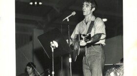 Glen Sherley plays onstage at Vacaville prison. He recorded a live album while still incarcerated.